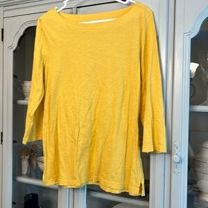 Loft outlet yellow 3/4 sleeve top size large
